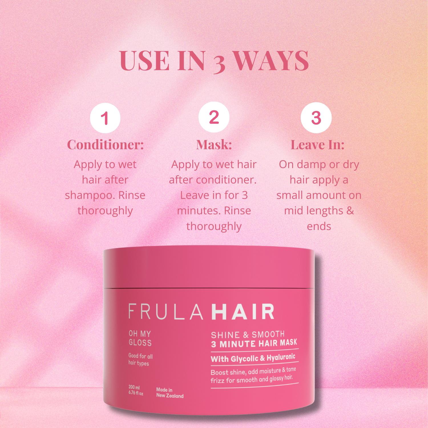 Oh My Gloss Shine & Smooth 3 Minute Hair Mask